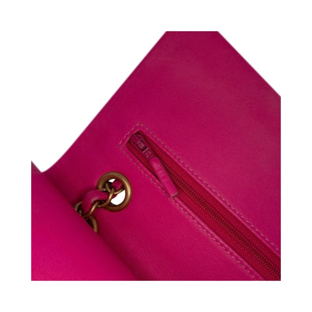 Pre Loved Chanel Chevron Quilted Classic Flap Bag Women Pink Shoulder Bags - Picture 8 of 8